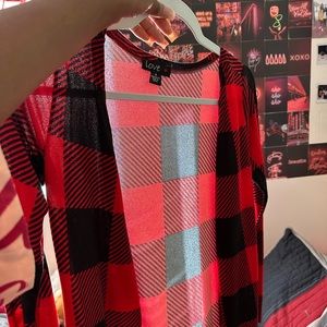 Red plaid Shaw